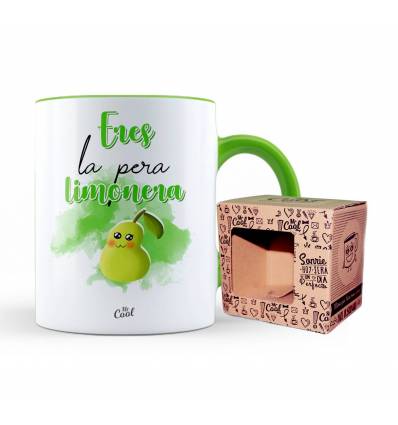 Taza Color Verde – Eres la pera limonera