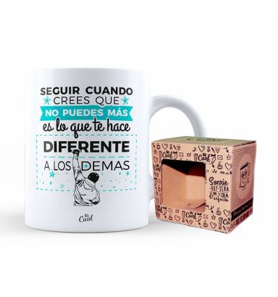 Taza – Seguir cuando crees que no puedes más es lo que te hace diferente a los demas
