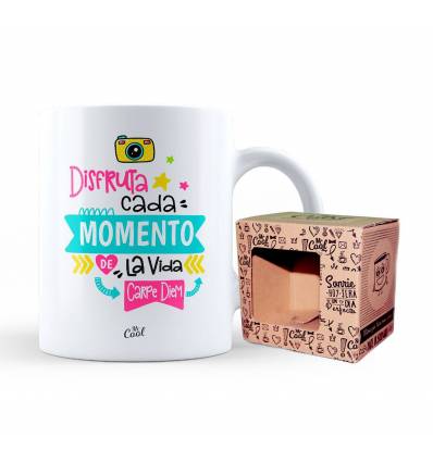 Taza – Disfruta cada momento de la vida, Carpe Diem