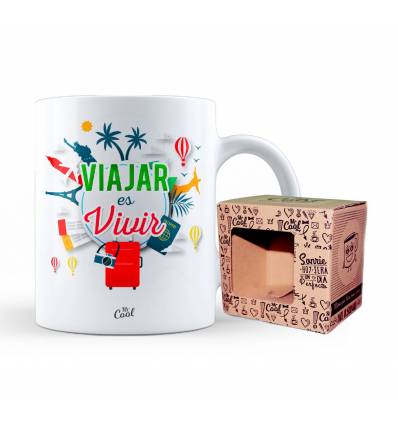 Taza – Viajar es vivir