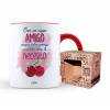 Taza Color Rojo – Eres un super amigo porque estás conmigo cuando más te necesito