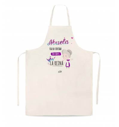 Delantal tipo lino - Mi tia es divina me encanta como cocina