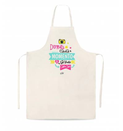 Delantal tipo lino - Mi tia es divina me encanta como cocina