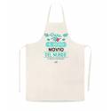 Delantal tipo lino - Para el mejor novio del mundo mundial te quiero y requetequiero