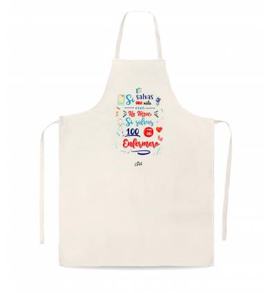 Delantal tipo lino - Mi tia es divina me encanta como cocina