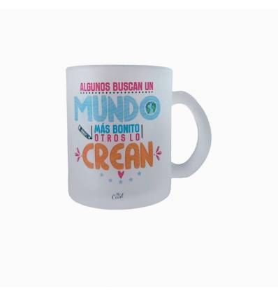 Taza cristal opaco – Ningun soñador es pequeño y ningun sueño demasiado grande
