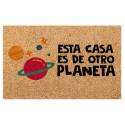 Felpudo planeta rojo: Está casa es de otro planeta