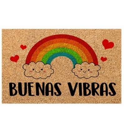 Felpudo arcoiris: Buenas vibras