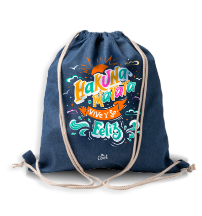 Mochila Saco Vaquera – Hakuna Matata, vive y se feliz