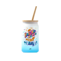 Vaso de cristal degradado AZUL – Hakuna Matata, vive y se feliz