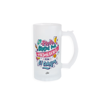 Jarra de cerveza – Profe gracias por enseñarnos con el corazón