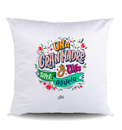 NUEVO COJIN Poliéster – Una gran madre y una super abuela