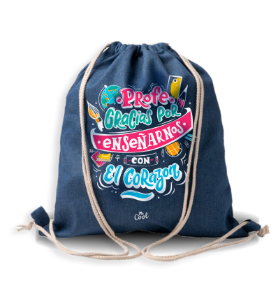 Mochila Saco Vaquera – Profe gracias por enseñarnos con el corazón