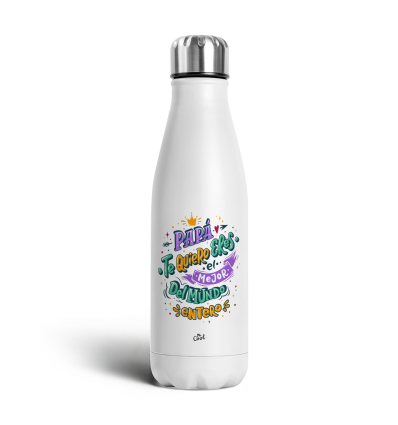 Botella acero blanco mate 750ml