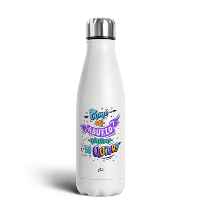Botella acero blanco mate 750ml