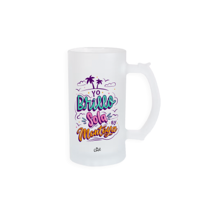 Jarra de cerveza – Yo brillo sola by Montoya