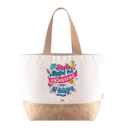 Bolsa Playa – Profe gracias por enseñarnos con el corazón