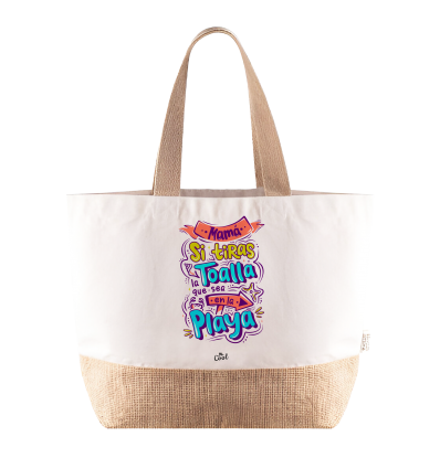 Bolsa Playa – Mamá Si tiras la toalla que sea en la playa
