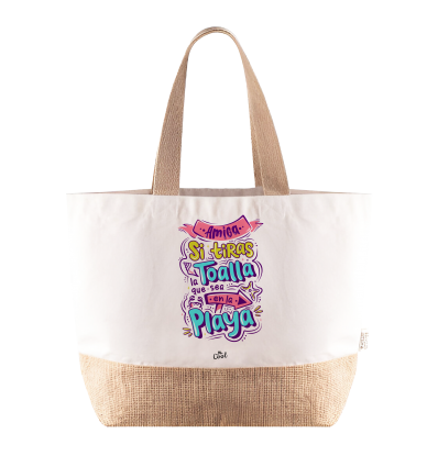 Bolsa Playa – Amiga Si tiras la toalla que sea en la playa