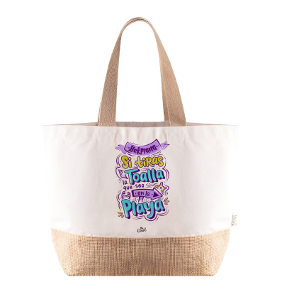 Bolsa Playa – Hermana Si tiras la toalla que sea en la playa