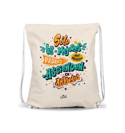 Mochila Saco – Sólo los mejores padres del mundo ascienden a abuelos