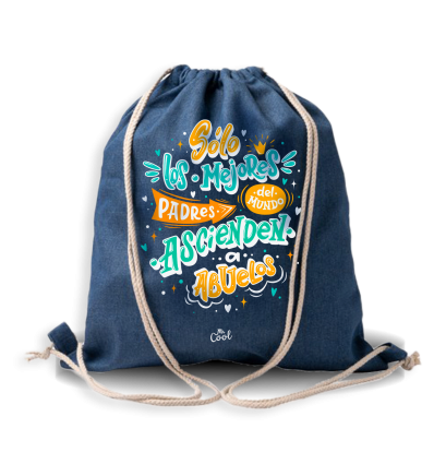 Mochila Saco Vaquera – Sólo los mejores padres del mundo ascienden a abuelos