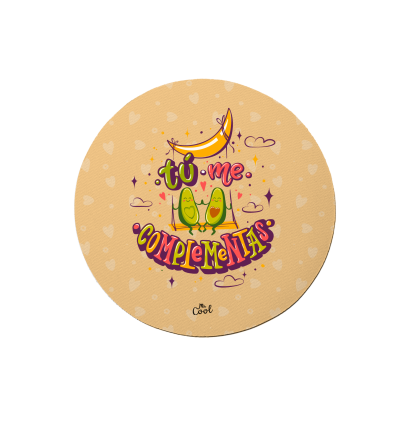 Alfombrilla de ratón circular – Tu me complementas