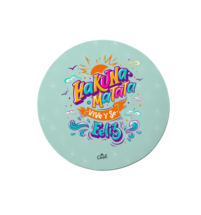 Alfombrilla de ratón circular – Hakuna Matata, vive y se feliz