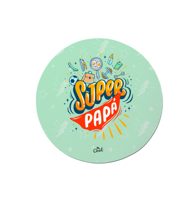 Alfombrilla de ratón circular – Super papá