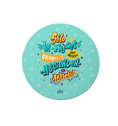 Alfombrilla de ratón circular – Sólo los mejores padres del mundo ascienden a abuelos