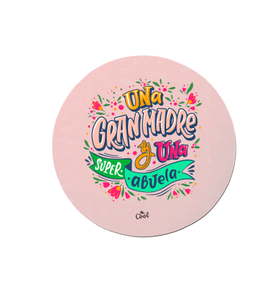 Alfombrilla de ratón circular – Una gran madre y una super abuela