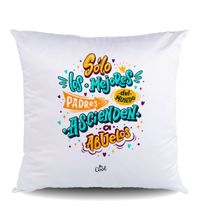 NUEVO COJIN Poliéster – Sólo los mejores padres del mundo ascienden a abuelos