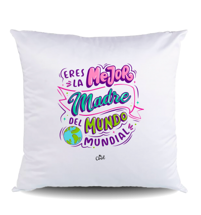 NUEVO COJIN Poliéster – Eres la mejor madre del mundo mundial