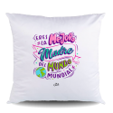 NUEVO COJIN Poliéster – Eres la mejor madre del mundo mundial