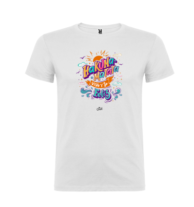 Camiseta blanca – Hakuna Matata, vive y se feliz