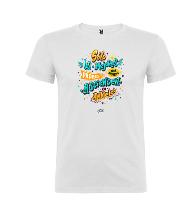 Camiseta blanca – Sólo los mejores padres del mundo ascienden a abuelos