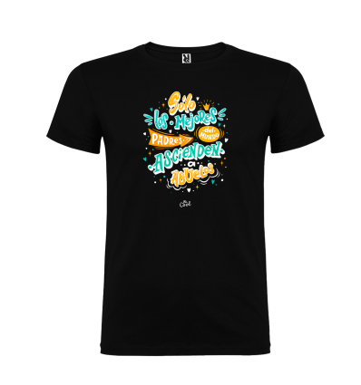 Camiseta negra – Sólo los mejores padres del mundo ascienden a abuelos