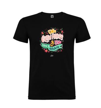 Camiseta negra – Una gran madre y una super abuela