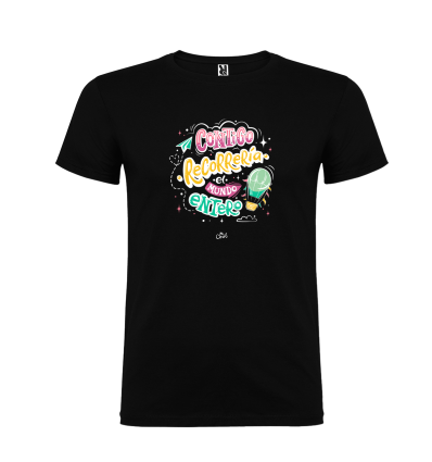 Camiseta negra – Contigo recorrería el mundo entero