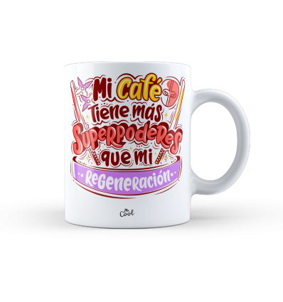 Taza – Mi café tiene más superpoderes que mi regeneración (Deadpool)