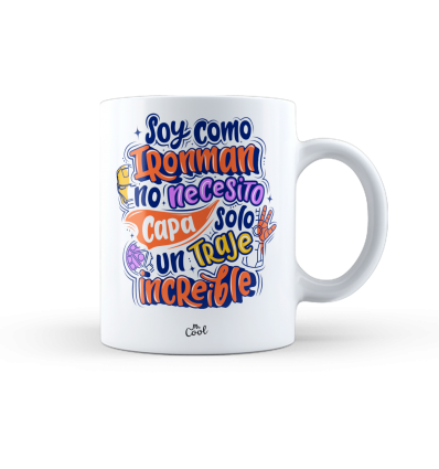 Taza – Soy como ironman no necesito capa, solo un traje increible