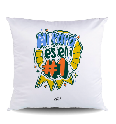 NUEVO COJIN Poliéster – Mi papá es el 1
