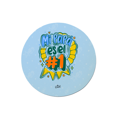 Alfombrilla de ratón circular – Mi papá es el 1