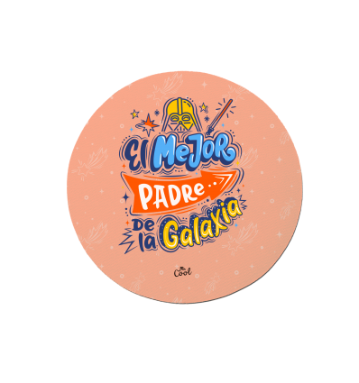 Alfombrilla de ratón circular – El mejor padre de la galaxia