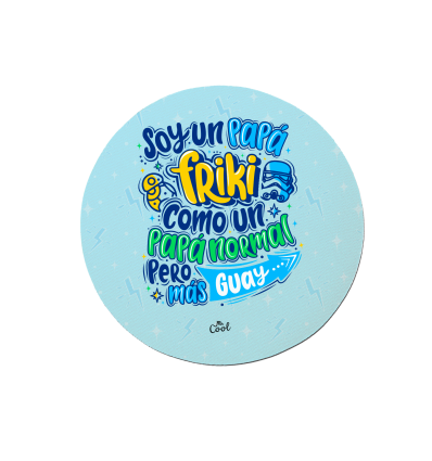 Alfombrilla de ratón circular – Soy un papá friki como un papá normal pero más guay