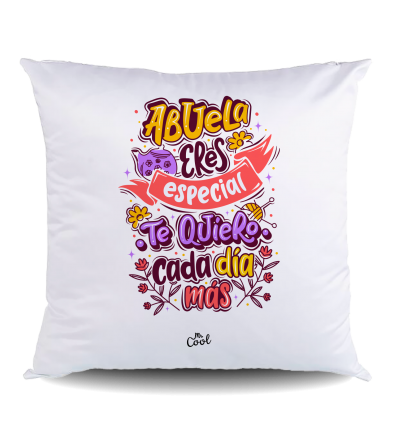 NUEVO Cojin POLIESTER – Abuela eres especial te quiero cada día mas
