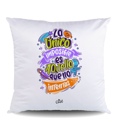 NUEVO Cojin POLIESTER – Lo único imposible es aquello que no intentas
