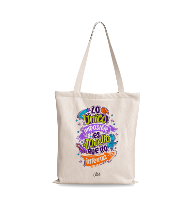 Bolsa Tote Bag – Lo único imposible es aquello que no intentas