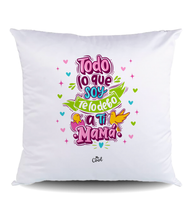 NUEVO Cojin POLIESTER – Todo lo que soy te lo debo a ti
