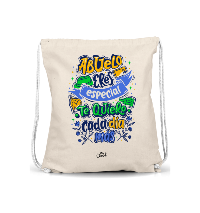 Mochila Saco – Abuelo eres especial, te quiero cada dia mas